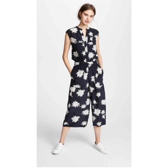 Vince Pants - Vince Watercolor Petal Silk Jumpsuit Size M